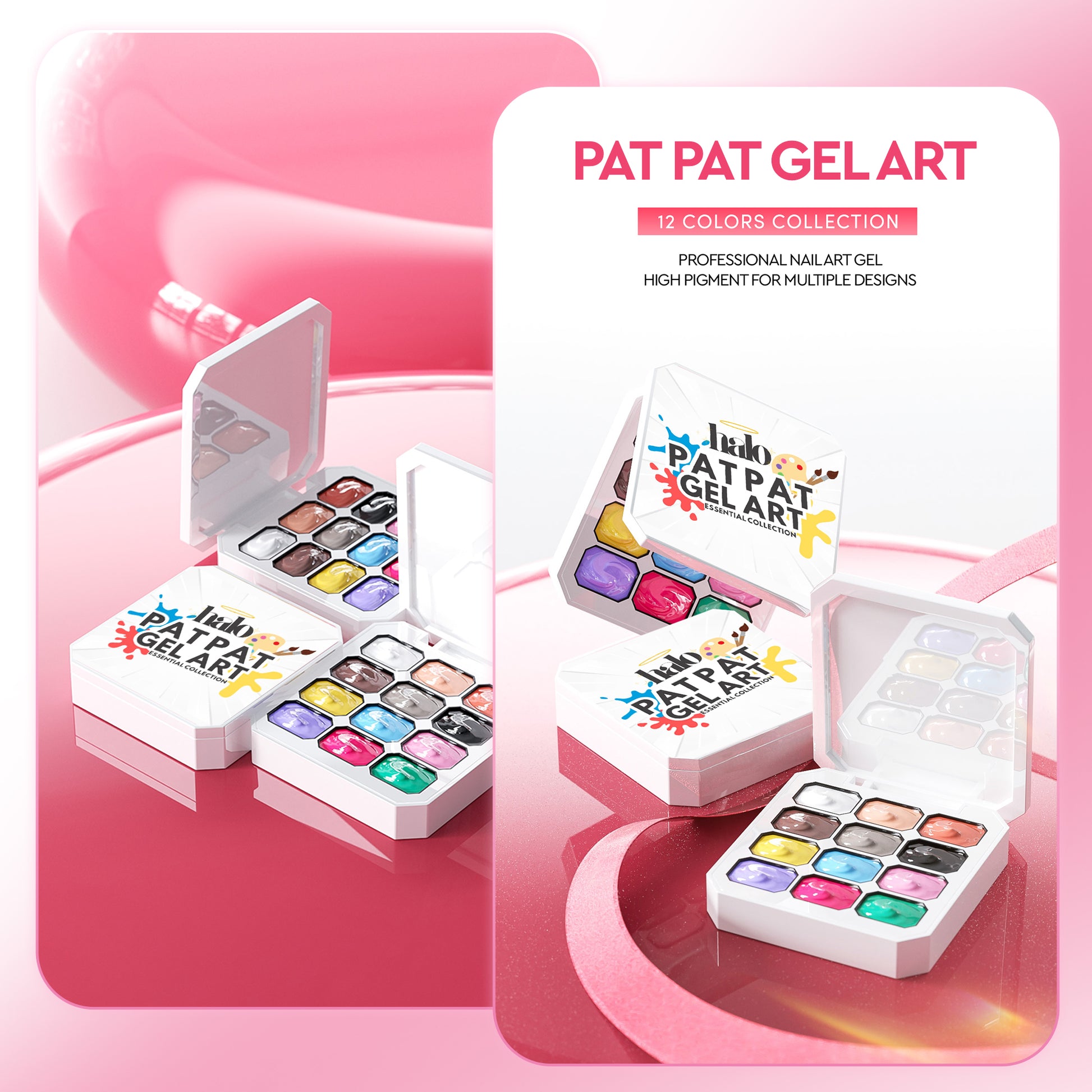 Halo Pat Pat Gel Art Palette - Essential Collection