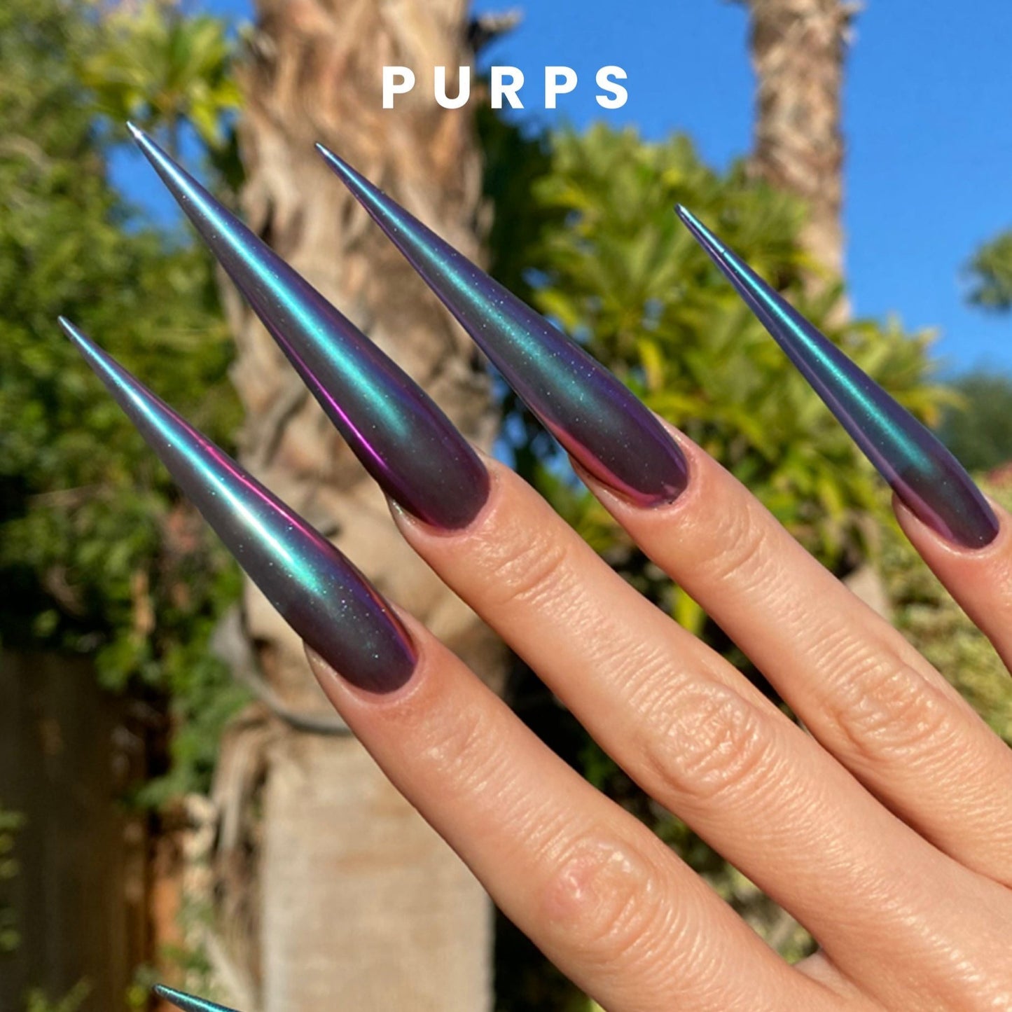 Example 2 of Purps Chrome Powder by V Beauty Pure