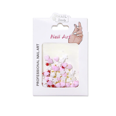 Nail Art Mini Heart Charms - Light Pink