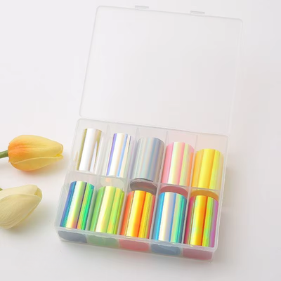 Nail Art Transfer Foil 10pk -  04 Holographic Aurora