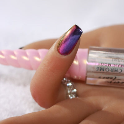 swatch of Ethereal Lavender Liquid Chrome by Mini Mani Moo