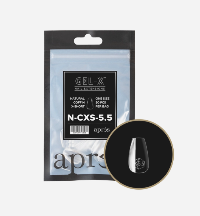 Apres Natural Gel-X Extra Short Coffin 2.0 Tips 50pc