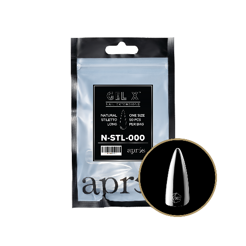 Natural Long Stiletto 2.0 Refill Tips Size #000 By Apres