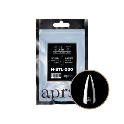 Natural Long Stiletto 2.0 Refill Tips Size #000 By Apres
