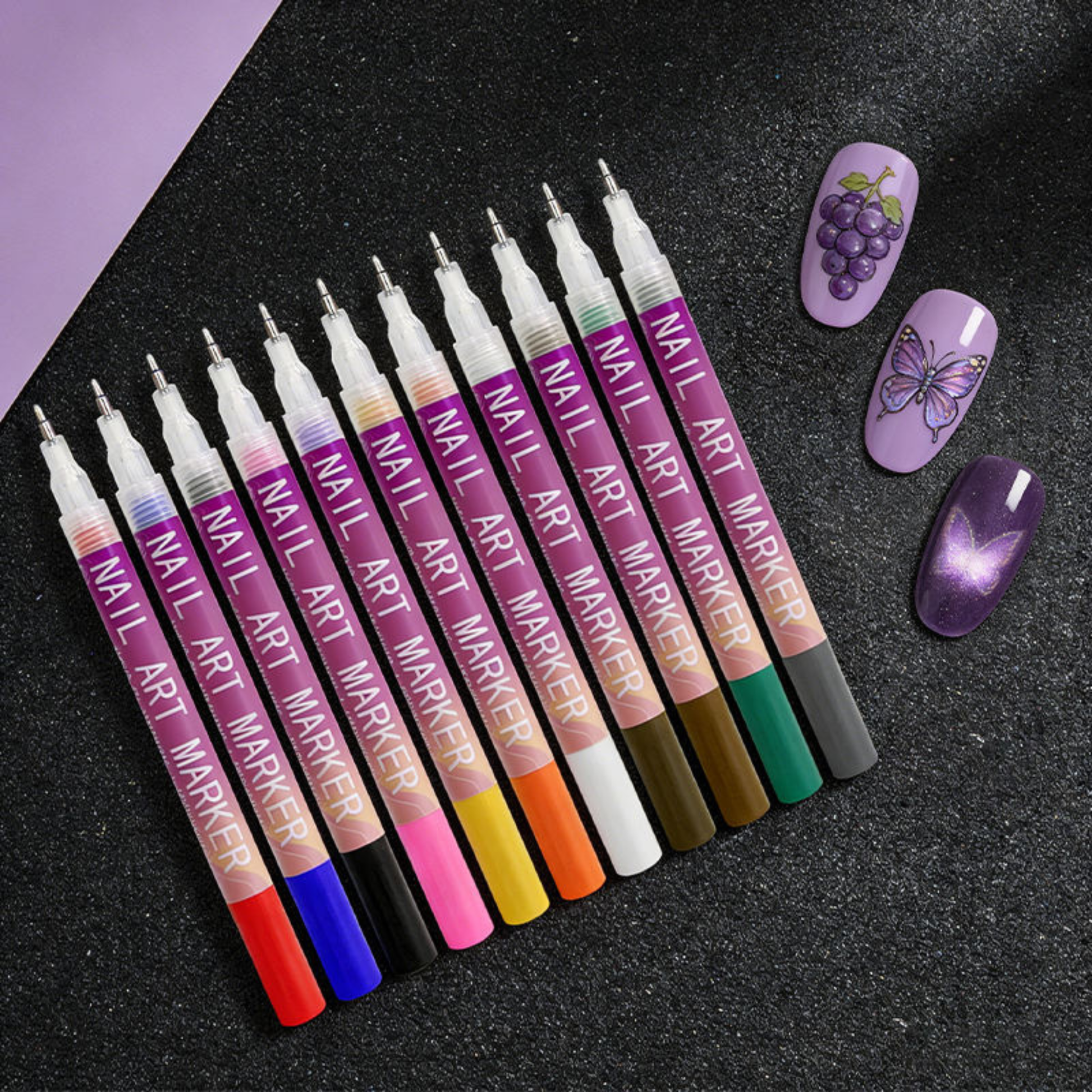 Nail Art Markers - 12 Colors example