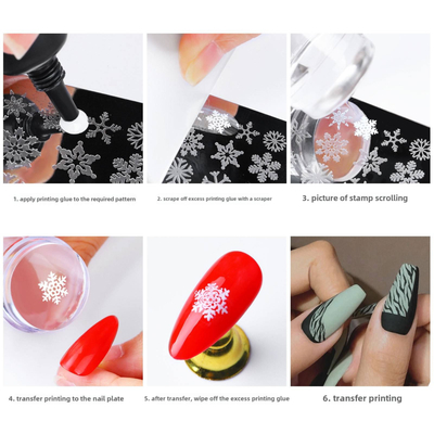 Nail Art Silicone Stamper - Round Clear