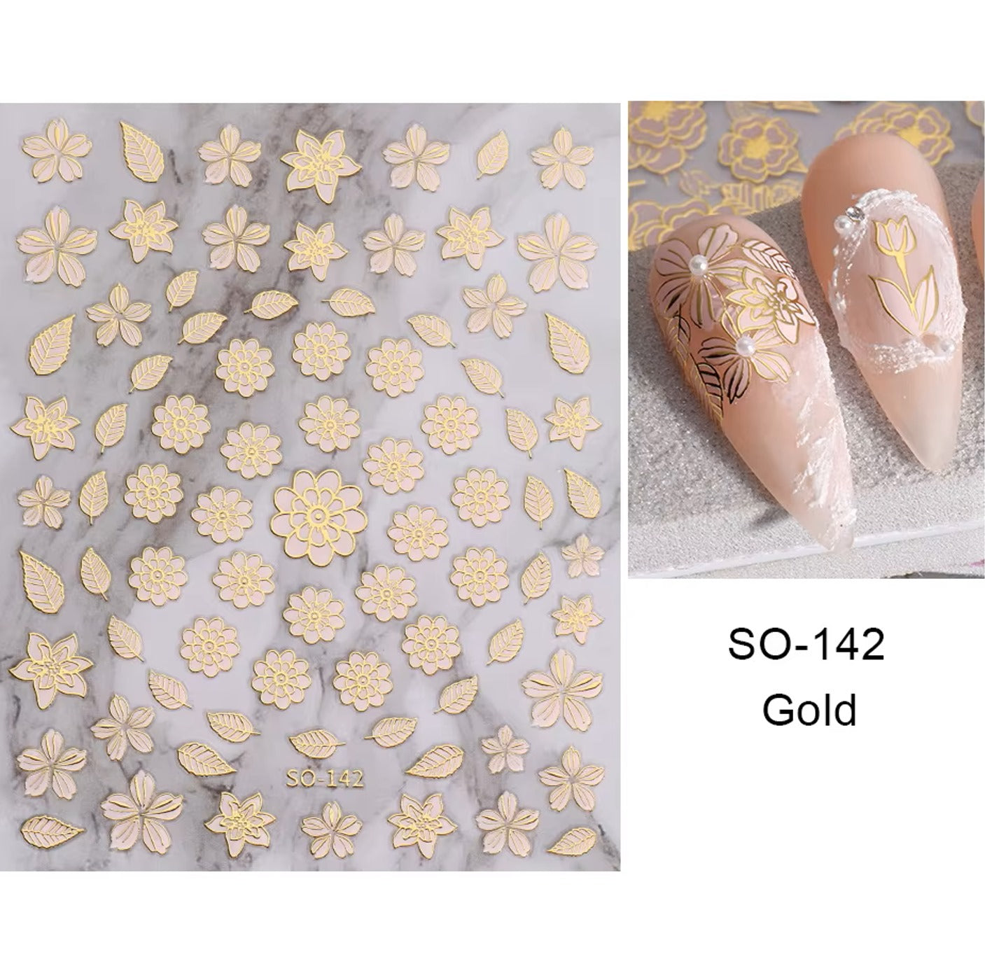 Flowers Set 1 (SO-142) I Nail Art Stickers