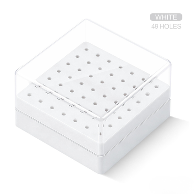 Nail Drill Bit Holder 49 Slots - White