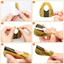 Nail Paper Form - Gold Double Thick Medium Length - 500pc