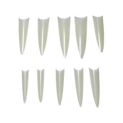 Nail Premade Natural Tips - Stiletto