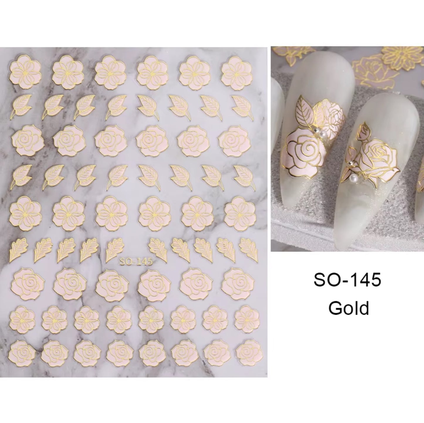 Flowers Set 2 (SO-145) I Nail Art Stickers