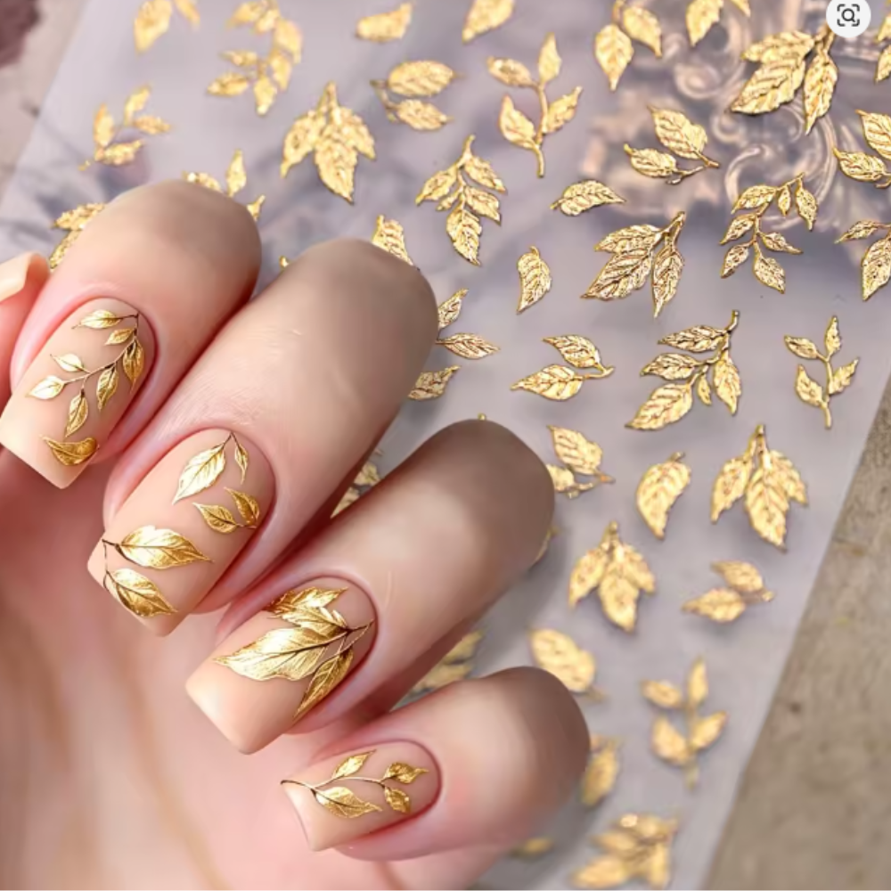 Nail Art Stickers - Gold Leaf