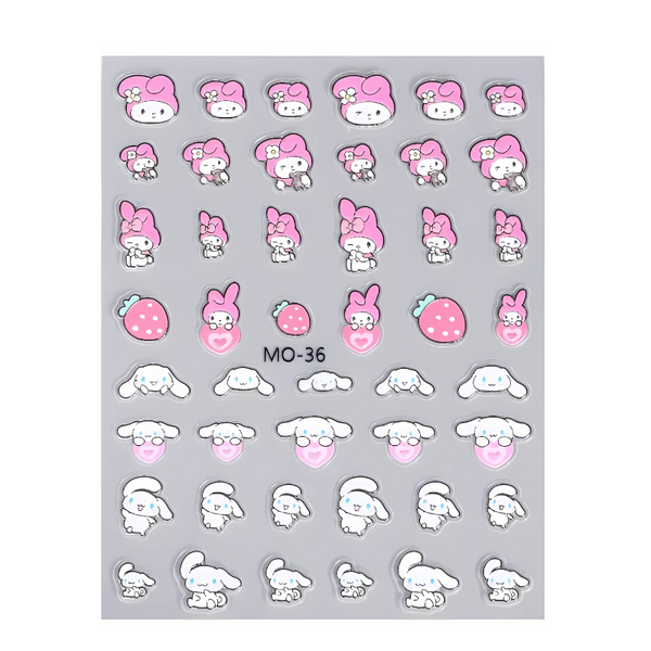 My Melody & Cinnamonroll Nail Art Stickers