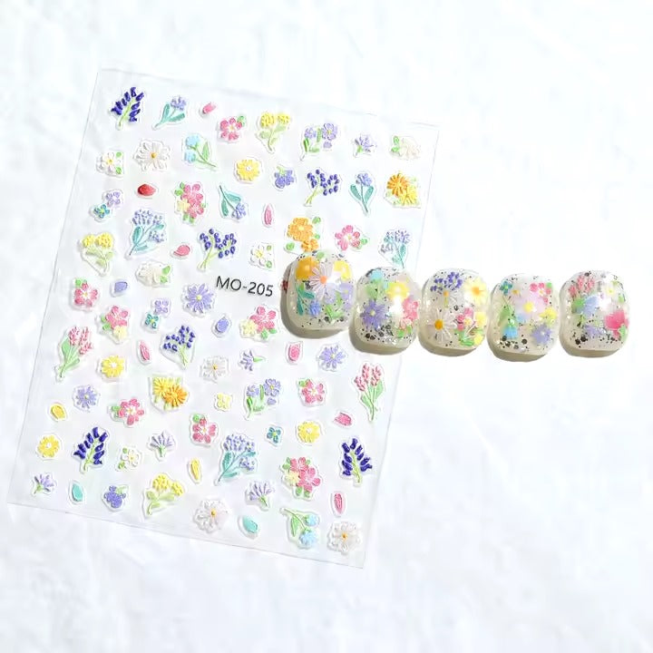 Spring Flowers Set 1 (MO-205) I Nail Art Stickers