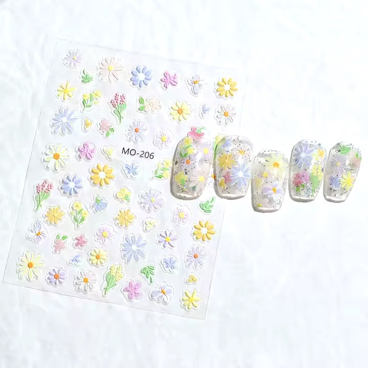 Spring Flowers Set 2 (MO-206) I Nail Art Stickers
