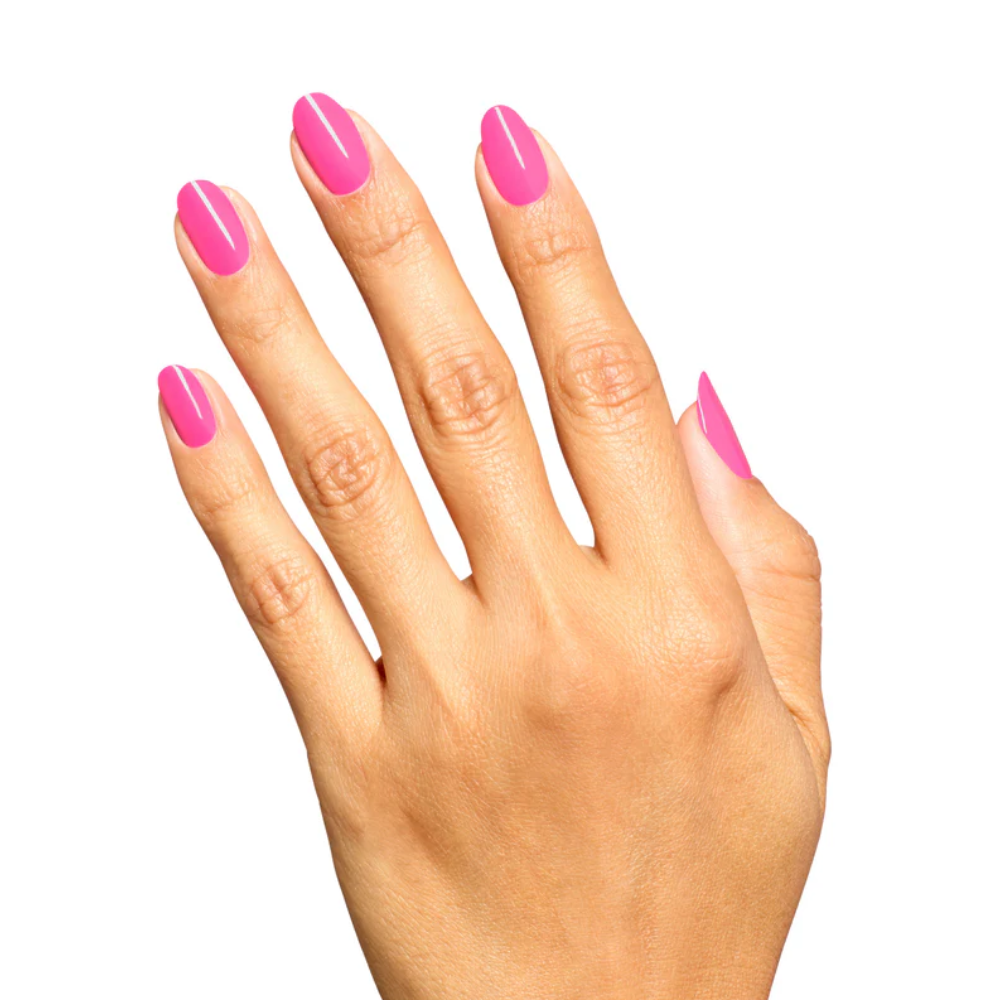 OPI Infinite Shine L209 Beat Goes Neon and On hand