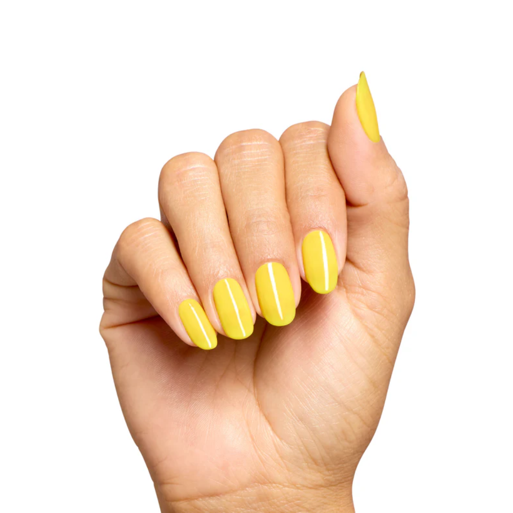 OPI Infinite Shine L212 Sunkissed and Tell hand
