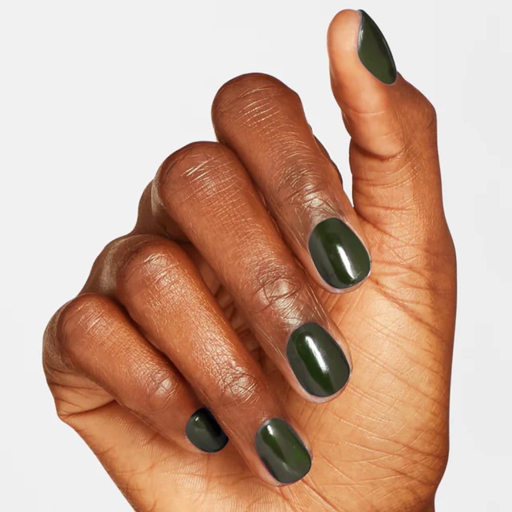 OPI Intelli-Gel - U15 Things I've Seen In Aber-green hand