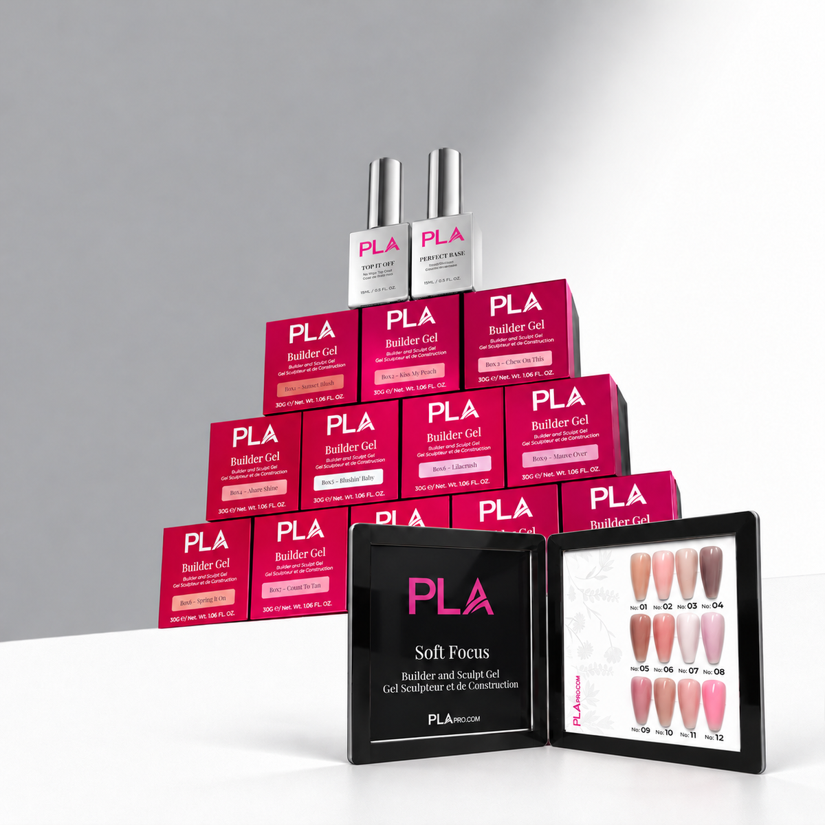 PLA Builder Gel Soft Focus Collection - 12 Colors