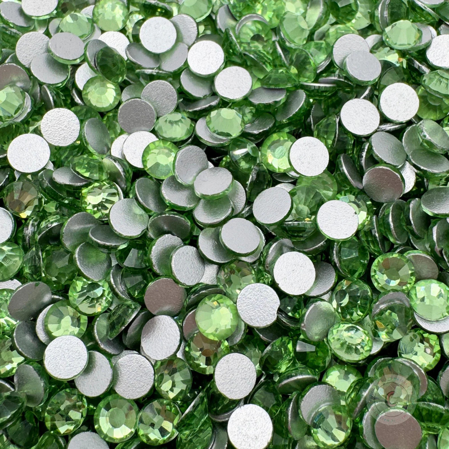 Mixed Crystal Flatback Assorted Pack - Peridot