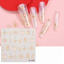 Pink Heart Ethereal Nail Art Stickers
