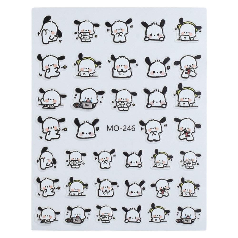 Pochacco Nail Art Stickers