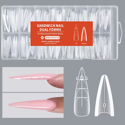 Poly Gel Sandwich Long Stiletto Dual Forms