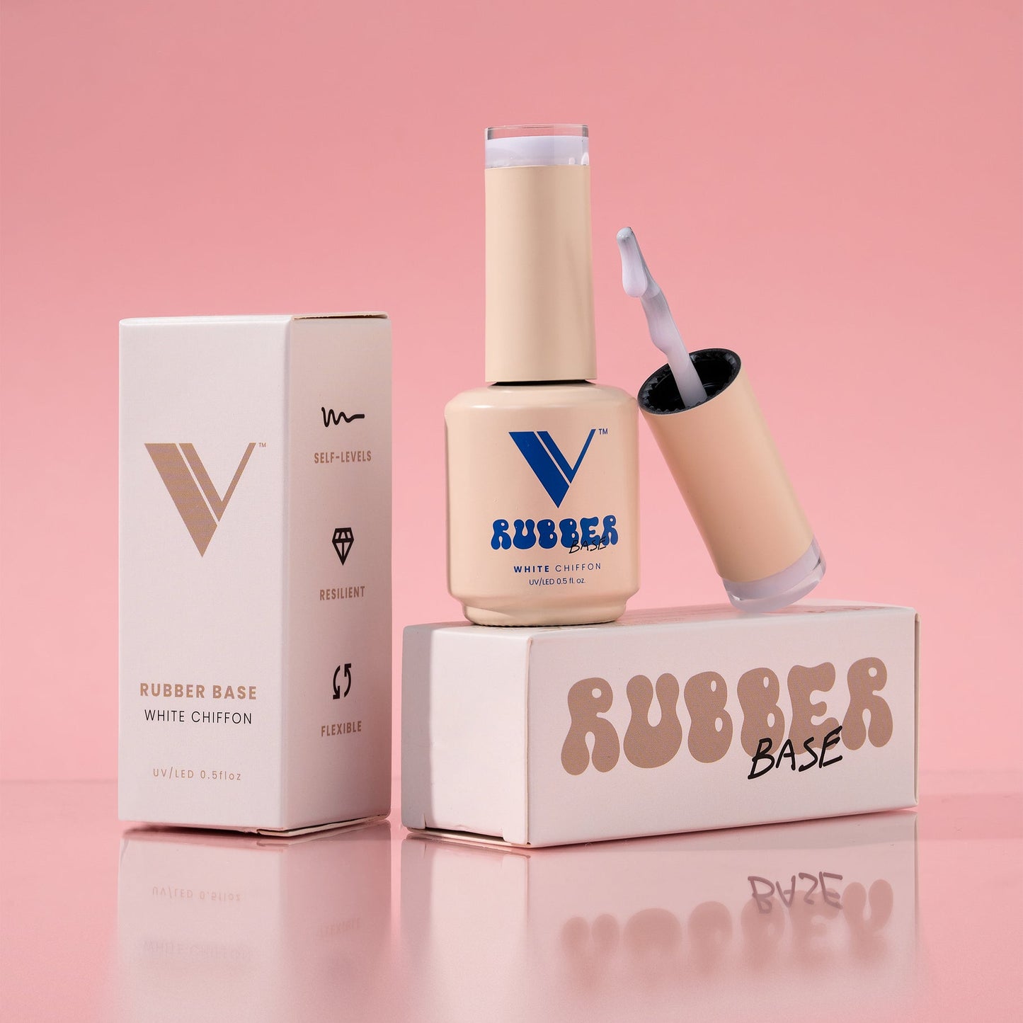 V Beauty Pure I White Chiffon Rubber Base