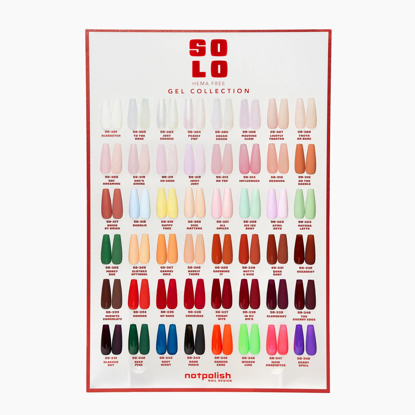 Notpolish Solo Gel Collection - 48 Colors