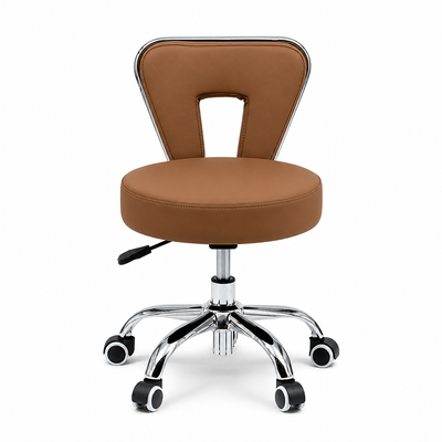Tri-Back Pedicure Stool - Cappuccino