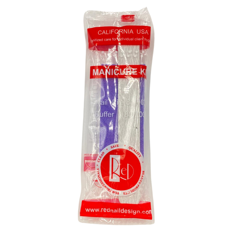 Red Nail Disposable Manicure Nail Kit
