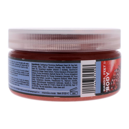 Ingredient list for Pomegranate & Fig Sea Salt 8oz By Cuccio