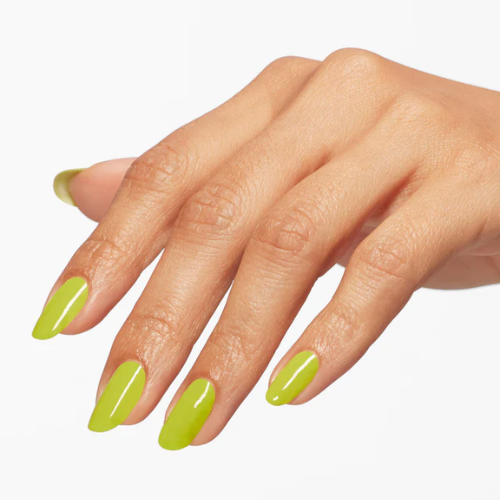 hands wearing L139 Get In Lime Infinite Shine by OPI