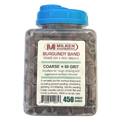 Coarse Burgundy Sanding Band 450ct by Milken