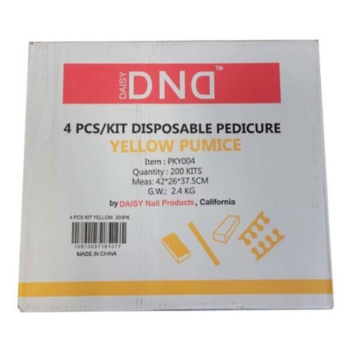 Yellow Disposable Pedicure Kit Case by DND