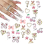 Nail Charms - Pretty in Pink, Gold & Silver