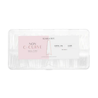 Clear Coffin Non C-Curve Tips XXL by Kiara Sky