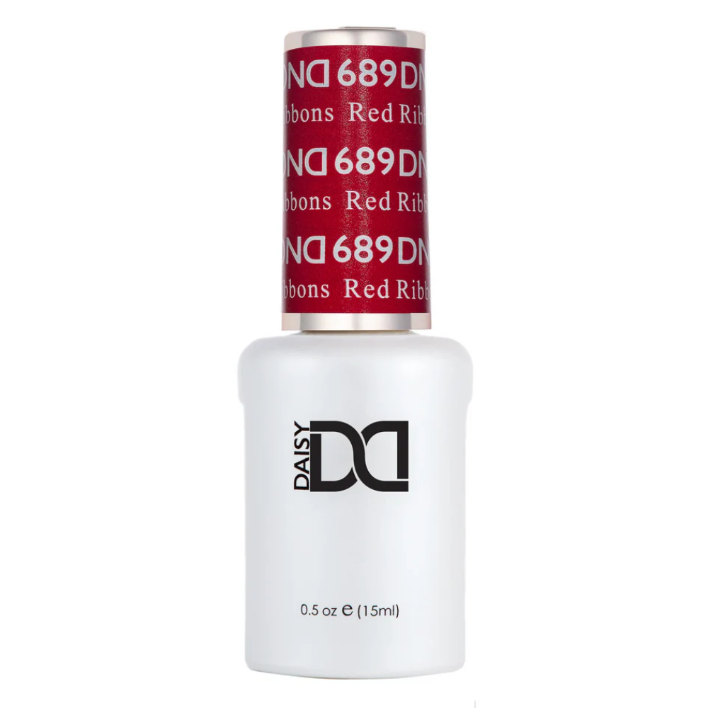 DND single gel polish 689 Red Ribbons