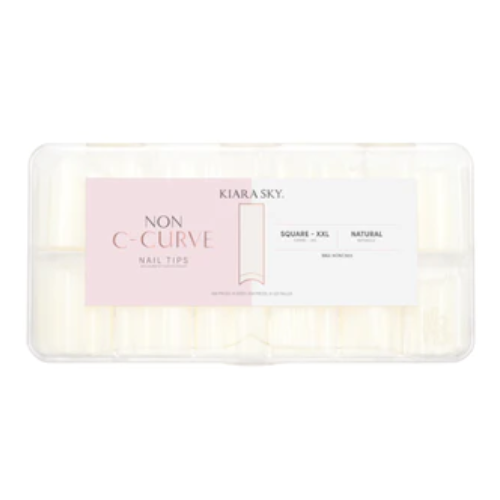 Natural Square Non C-Curve Tips XXL by Kiara Sky