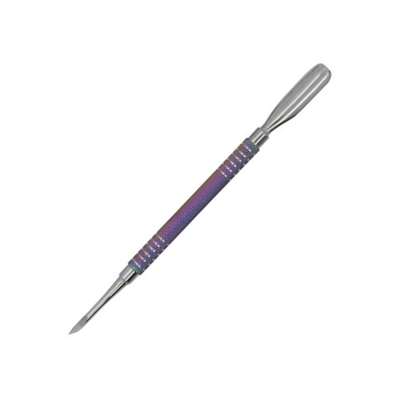 Rainbow Titanium Cuticle Pusher/Cleaner (3006) by Body Toolz
