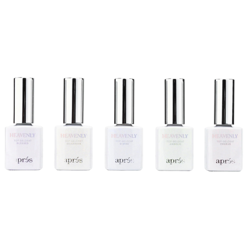 5 Pack 15mL Heavenly Top Gel Coat By Apres