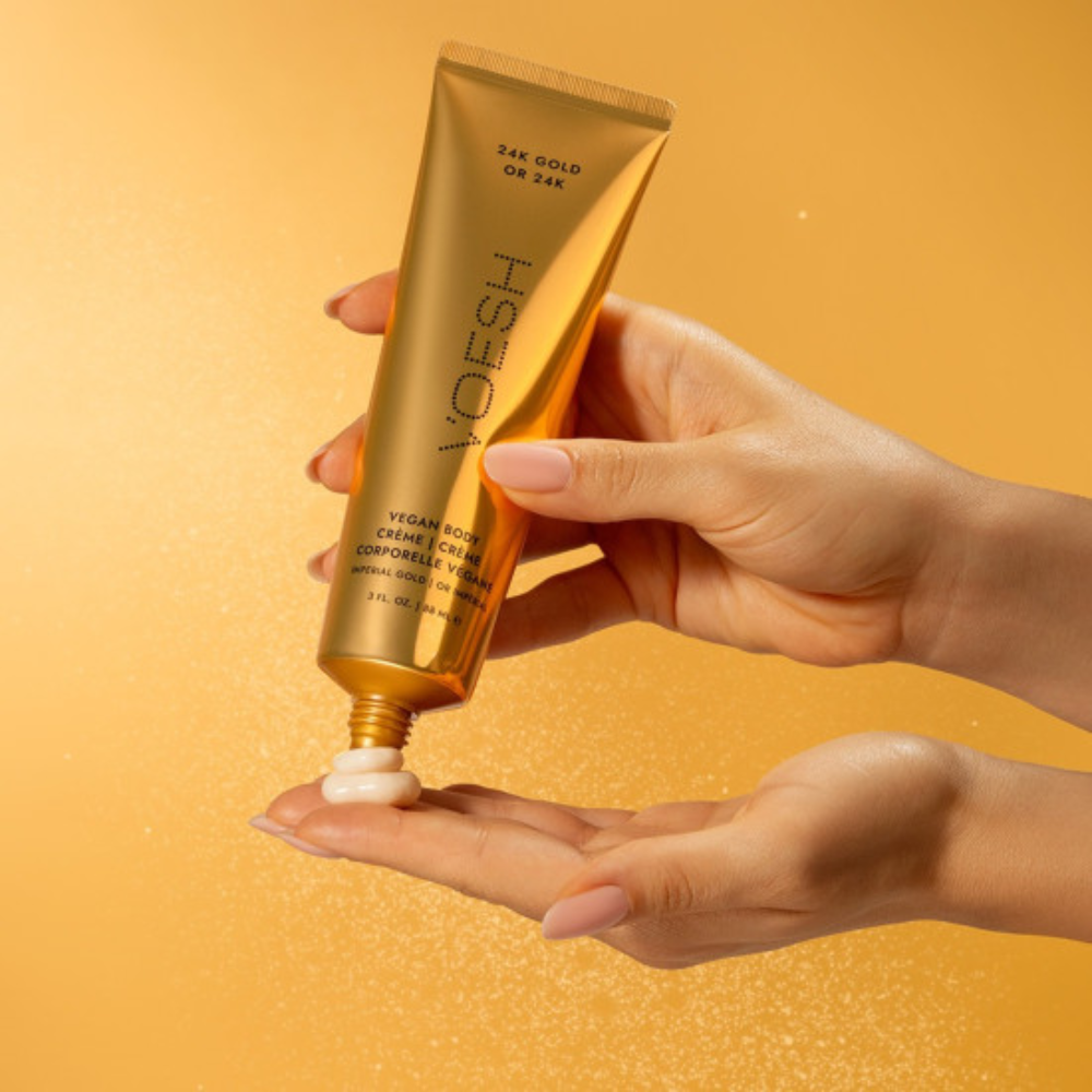 Voesh Vegan Body & Hand Lotion 3oz - 24K Gold sample 1