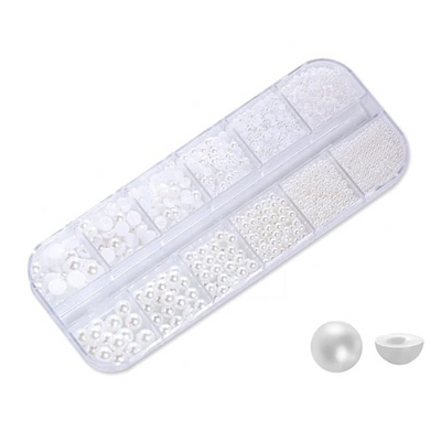 White Pearl Crystal 12 Grid Box