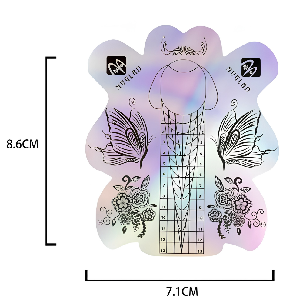 Nail Paper Form - Butterfly XXL - 300pc