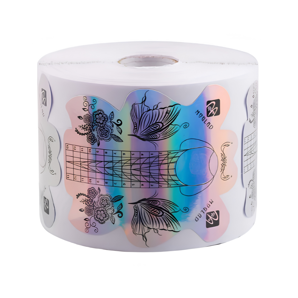 Butterfly XXL Nail Paper Forms 300 Pieces for Stiletto, Russian Almond, Coffin, Builder Gel, Acrylic, Hard Gel, and Poly Gel Nail Extensions