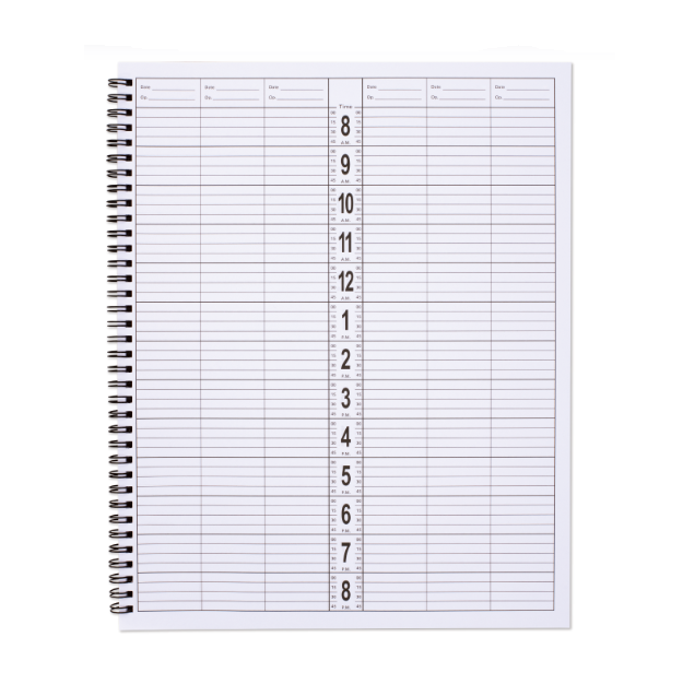 Appointment Book - 6 Column (Blue) page
