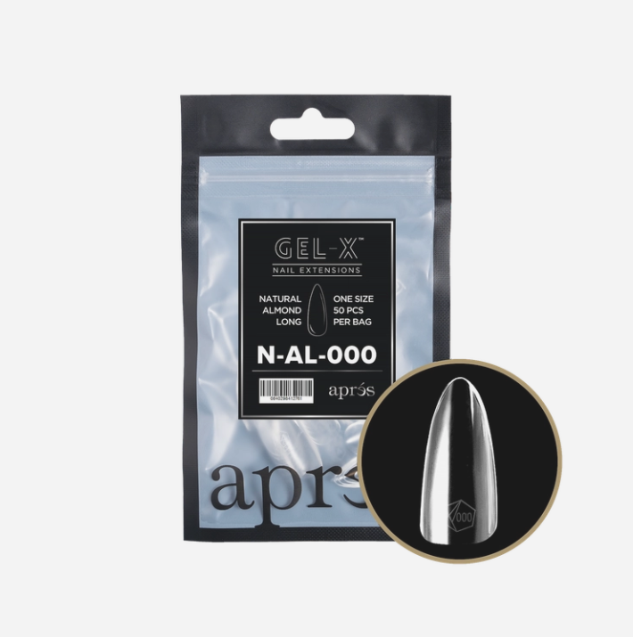 Natural Long Almond 2.0 Refill Tips Size #000 By Apres