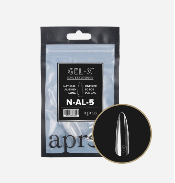 Natural Long Almond 2.0 Refill Tips Size #5 By Apres
