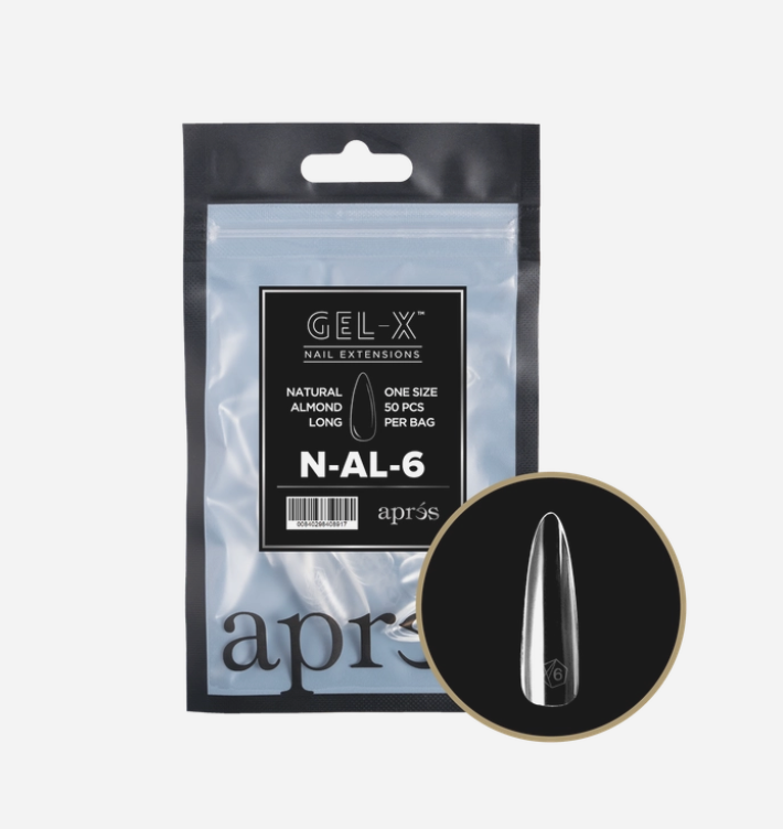 Natural Long Almond 2.0 Refill Tips Size #6 By Apres