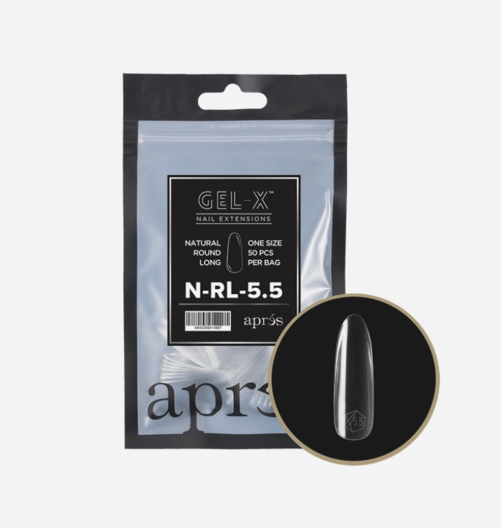 Natural Long Round 2.0 Refill Tips Size #5.5 By Apres